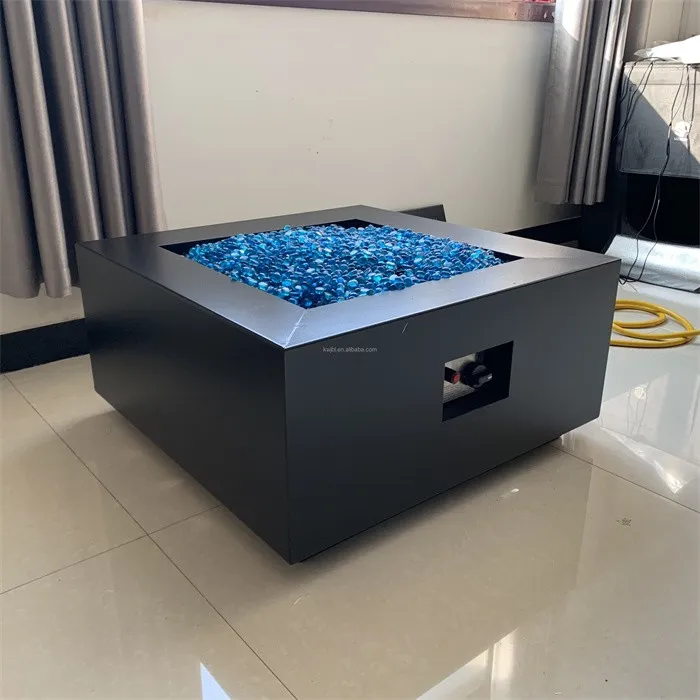 Black Painted Outdoor Corten Gas Fire Pit