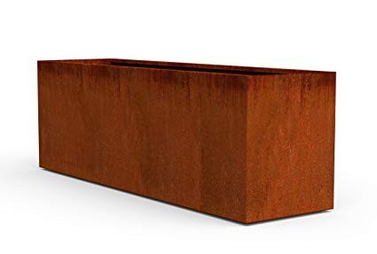 Hight Cube Rustic Metal Corten Planter