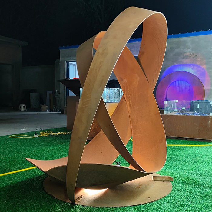 Rusty Corten Silhouette Garden Art